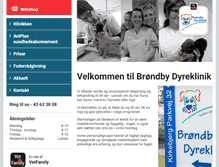 Tablet Screenshot of broendbydyreklinik.dk